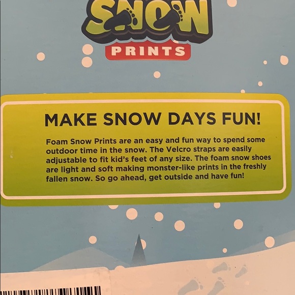 Snow Prints NIP w/ Orange Shoe Straps - Picture 6 of 11